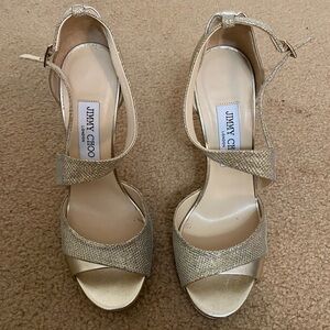 Jimmy Choo gold heels